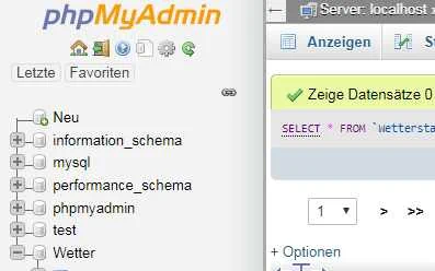 MySQL Datenbank