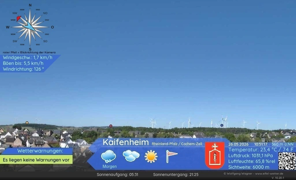 Aktuelles Webcam-Bild aus Kaifenheim