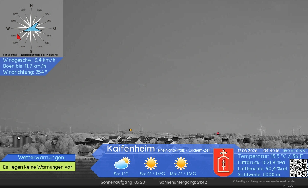 Aktuelles Webcam-Bild aus Kaifenheim